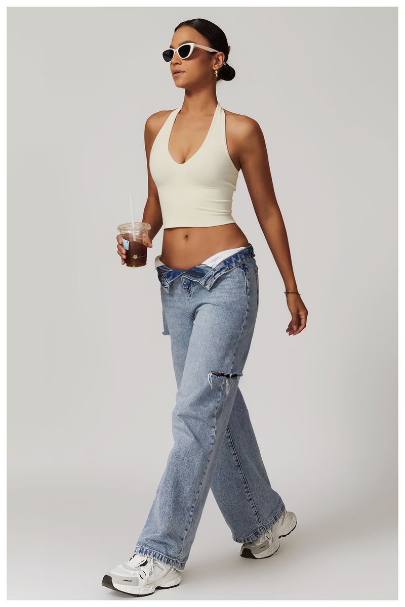 Roupas femininas Respirável Halter Neck Lindas Costas Yoga Sutiã Sem Costura Roupa Interior Esportiva Feminina Verão À Prova de Choque Fitness Top 7725_voghion.com