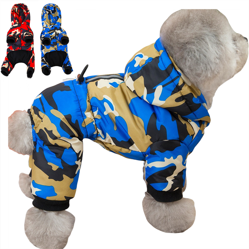 Ropa de invierno cálida e impermeable de camuflaje para perros pequeños, chaquetas para chihuahuas, trajes aislantes para yorkshire terrier, abrigos de PawParty Store._voghion.com
