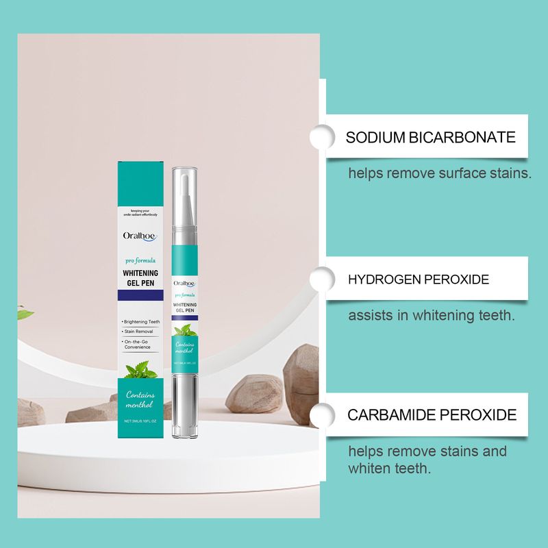 ORALHOE Teeth Clean Fresh Bright Smalto per denti Penna portatile per l'igiene orale_voghion.com