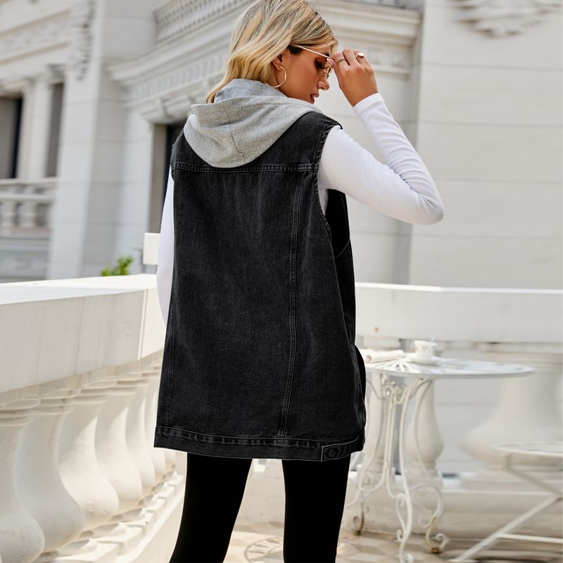 Damenbekleidung Neue Retro-Jeansweste Jacke Lose Lässige Damentrend_voghion.com