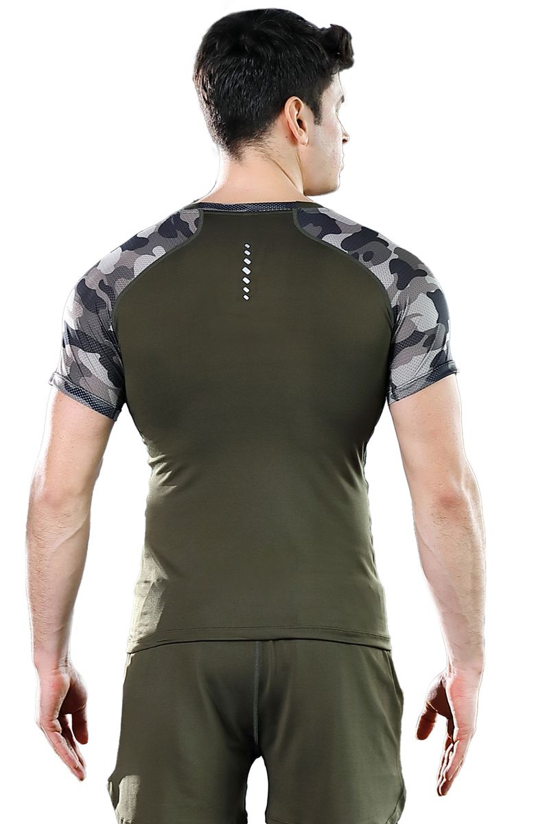 Sigutu Sports Speed Dry T-krekls Vīriešu Summer Stretch PRO Tight Running Training Īsām piedurknēm Fitnesa Apģērbi_voghion.com