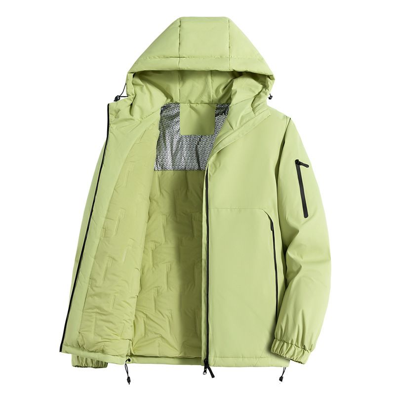 2024 New Winter For Men, Plus Size Loose Casual Cotton Jacket, Trendy Hooded Sports Puffer Jacket With Graphene_voghion.com