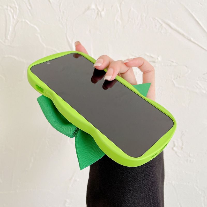 TechGlobe Princess On The Run 3D Big Bowknot Case For IPhone 14/13 Pro Max 12/15/16_voghion.com