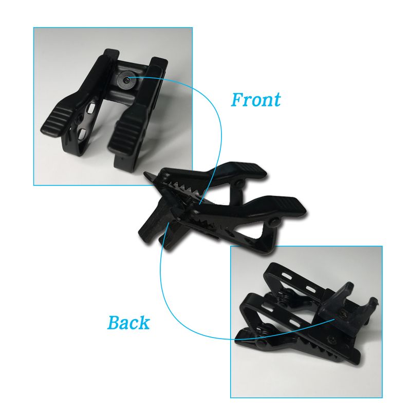 Regola l'angolazione Microfono a condensatore Lavalier Lapel con clip doppia in metallo Microfono a 4 pin per trasmettitore wireless Shure 4 pin XLR_voghion.com