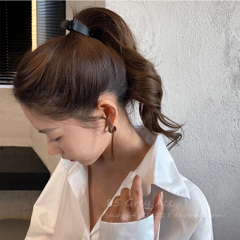 Fermaglio per capelli vintage a forma di palla smerigliata, per la parte posteriore della testa delle donne, con disco, per capelli, con coda di cavallo, per celebrità di Internet, di Advanced Sense_voghion.com