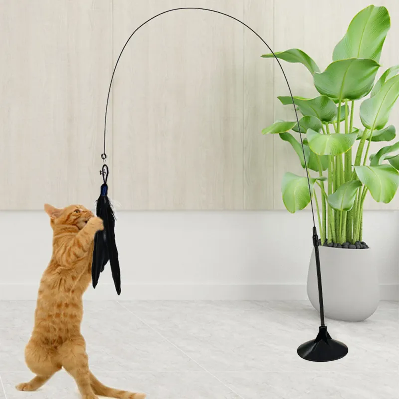 Brinquedo para gatos HARKO com penas da PawParty Store_voghion.com