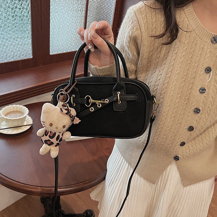 Pull down with detailed pictures, stitching, shoulder bag zipper, 2024 summer PU Boston_voghion.com