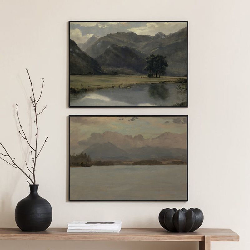 Plant Spruce Tree Rustic Living Room Bedroom Decorative Nordic Art Hanging Inner Core Oil Painting_voghion.com