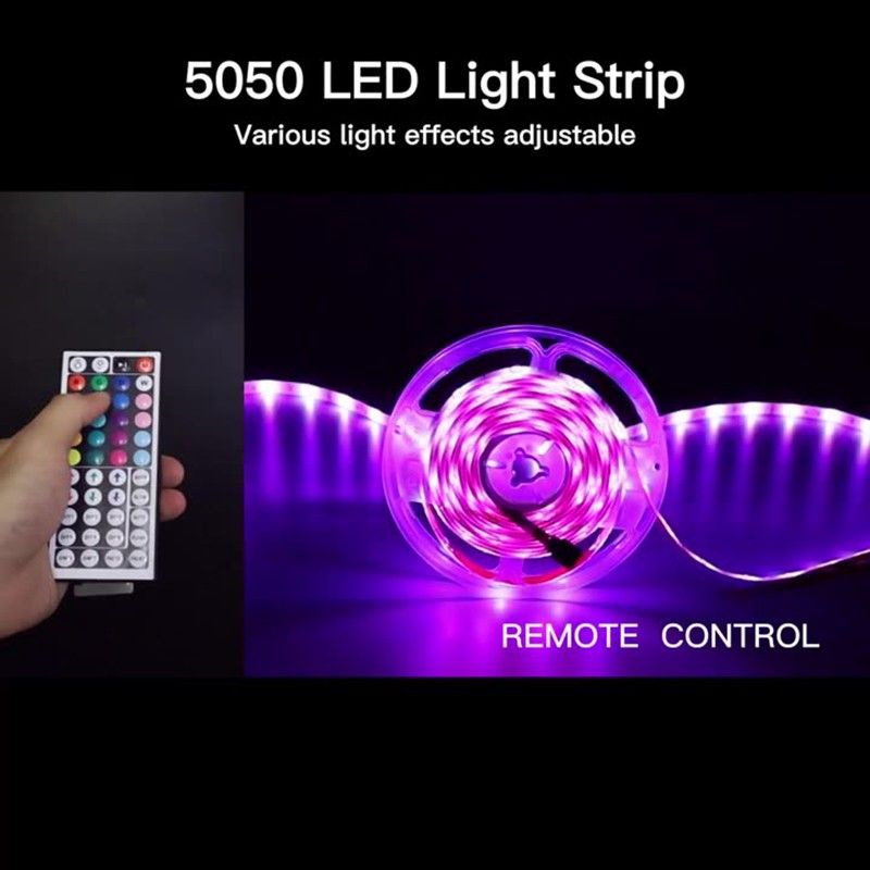 Bande lumineuse LED Bluetooth 5050 RGB à changement de couleur, éclairage d'armoire, 1 à 10 m_voghion.com