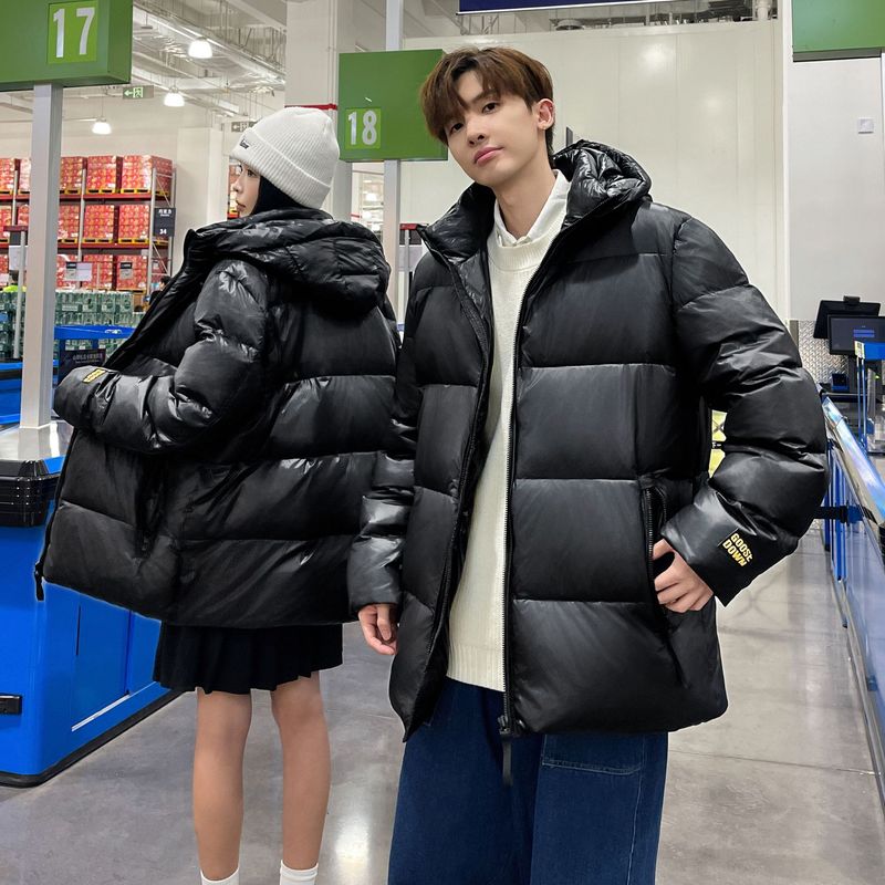 Black Gold Goose Down Jacket Short And Thick Men's Warm And Cold Resistant Winter White Duck Down Jacket Men's New Hooded Jacket_voghion.com