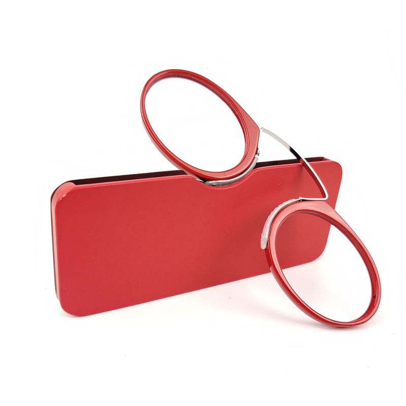 TR90 Clip-on Nose Reading Mini No Temple Glasses Compact Ultra-light Tortoiseshell Color_voghion.com