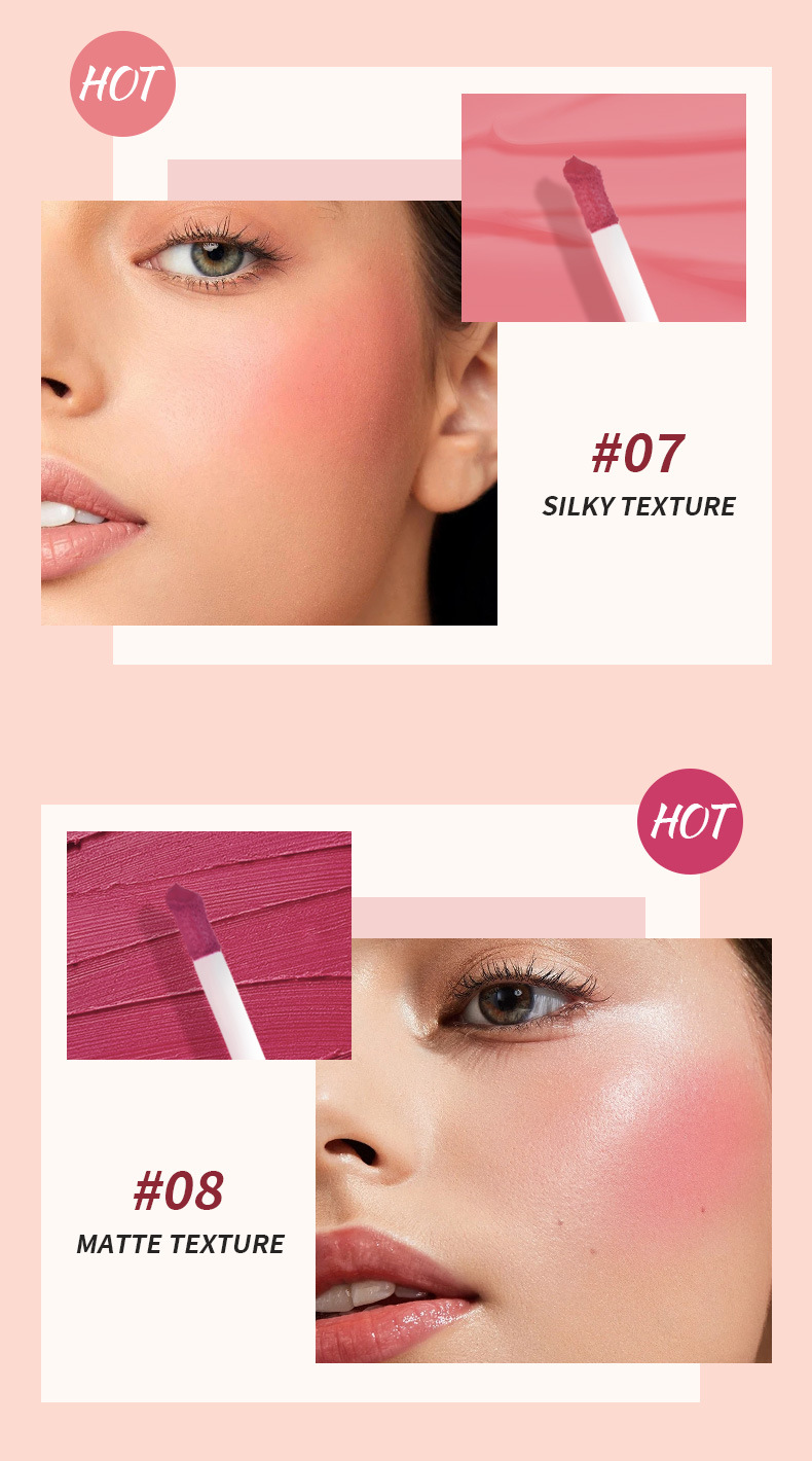 Liquid Powder Blusher Cosmetic Powder Blusher Cream Highlights Natural Color Nude Makeup Rouge 13 Color Powder Blusher_voghion.com