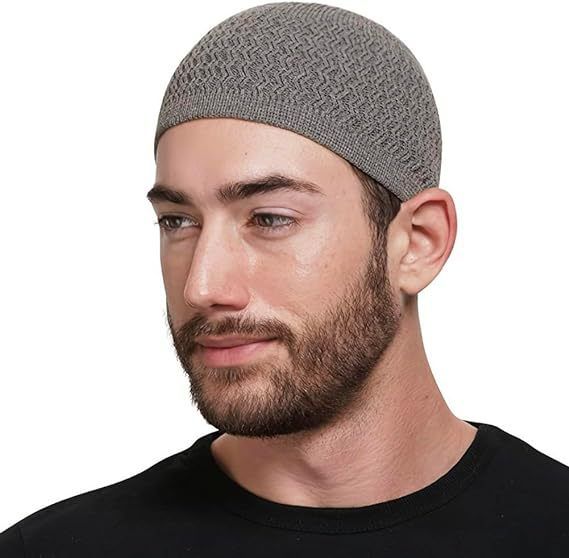 Arabská muslimská čepice pletená čepice pro muže a ženy vlněná čepice ze žakárové melounové kůže kulatá vlněná čepice_voghion.com