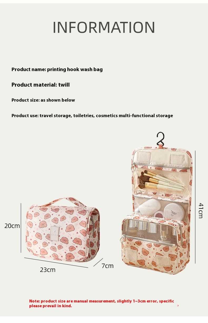 Andralyn Νέα τσάντα καλλωπισμού με τυπωμένο άγκιστρο Φορητή τσάντα χειρός Καλλυντικά τσάντα αποθήκευσης καλλυντικών ταξιδιών και επιχειρήσεων_voghion.com