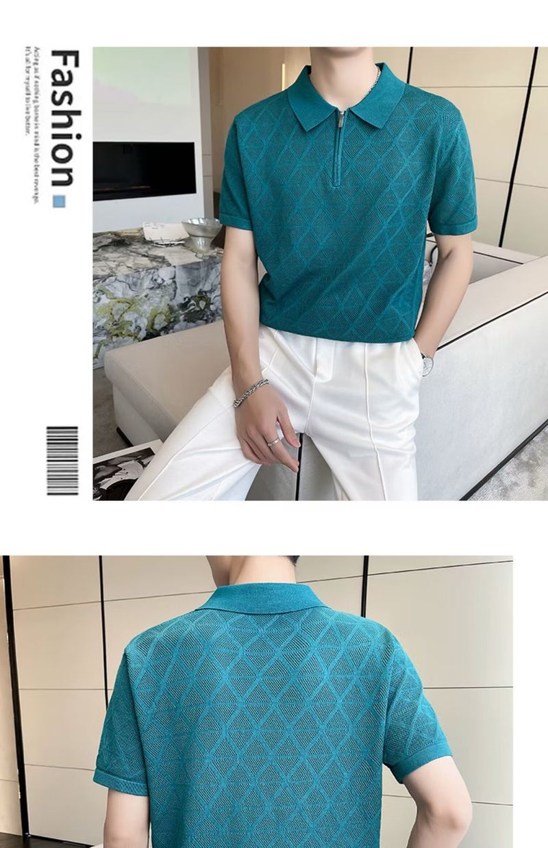 Abbigliamento maschile Maglietta POLO a maniche corte da uomo estate 2024 nuovo stile, elegante marchio di abbigliamento maschile di alta qualità, maglietta con risvolto cavo_voghion.com