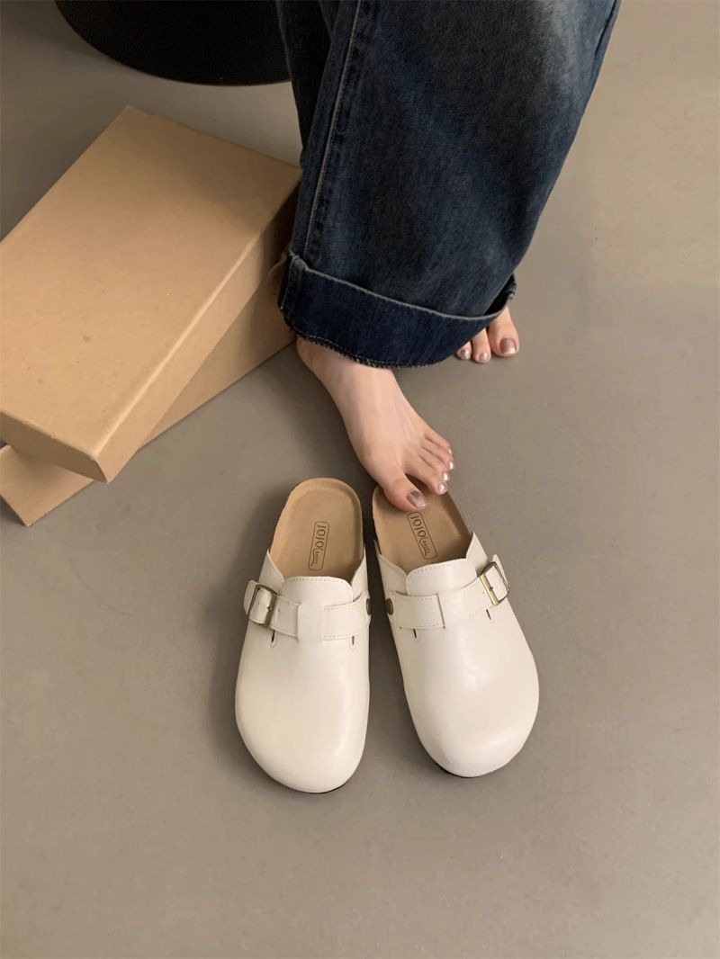 Zapatos de plataforma para mujer 2025, nuevos zapatos de estilo francés, cerrados, planos, informales y cómodos._voghion.com