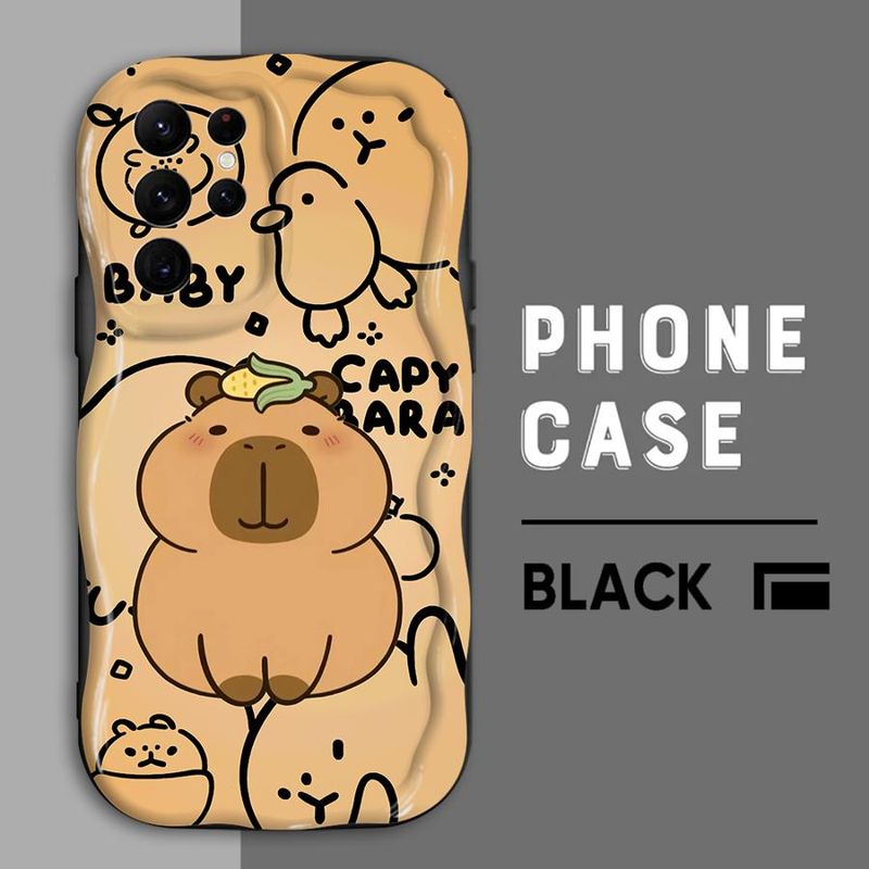 Capybara Cute Cartoon Phone Case for Samsung Galaxy S20 FE S23 FE S22 Plus S24 S25 Ultra S21 S23 S25 Ultra S25 Plus Soft Cover_voghion.com