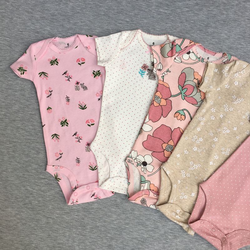 Summer Baby Jumpsuit Short Sleeve 5 Piece Set For Boys And Girls Baby Foreign Trade Export High End Ha Baofu Clothing Class A Cotton Sling_voghion.com