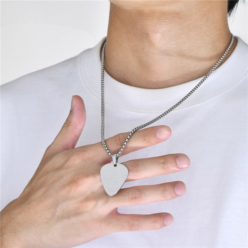 2025 New Arrivals New LetAPI men's pendant, vintage stainless steel guitar necklace_voghion.com