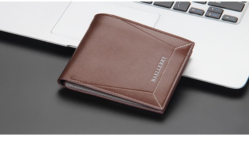 Baellerry men's short wallet version with multiple card slots open wallet thin youth ticket holder card holder wholesale_voghion.com