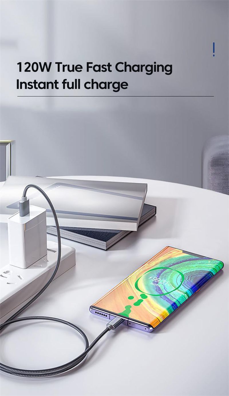 120G Super Fast Charging To Tipe C Cable Mobile Phone USB Line For Xiaomi Samsung S24 Chhuk Charger Cord 1M 1.5M 2M_voghion.com