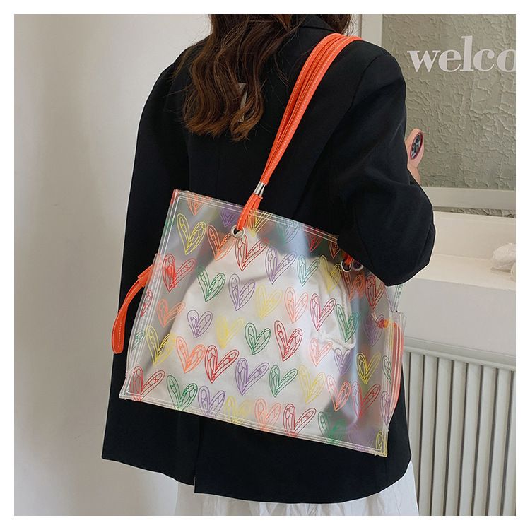 Sac à bandoulière transparent pour femme, sacoche tendance à bandoulière simple, diagonale, pour la plage, nouvelle collection 2024_voghion.com