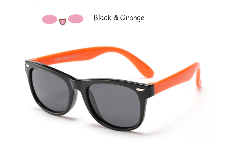 Saulesbrilles Bērni Polarizēti Bērni Klasisks zīmolu dizaineru Brilles Rivet TAC TR90 Elastīgi drošības rāmja žalūzijas zēniem_voghion.com