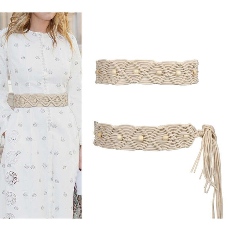 2025 Neuer verdrehter geflochtener Gürtel aus Wachsseil, dekorativer böhmischer Taillengürtel im rustikalen Stil für Damen_voghion.com