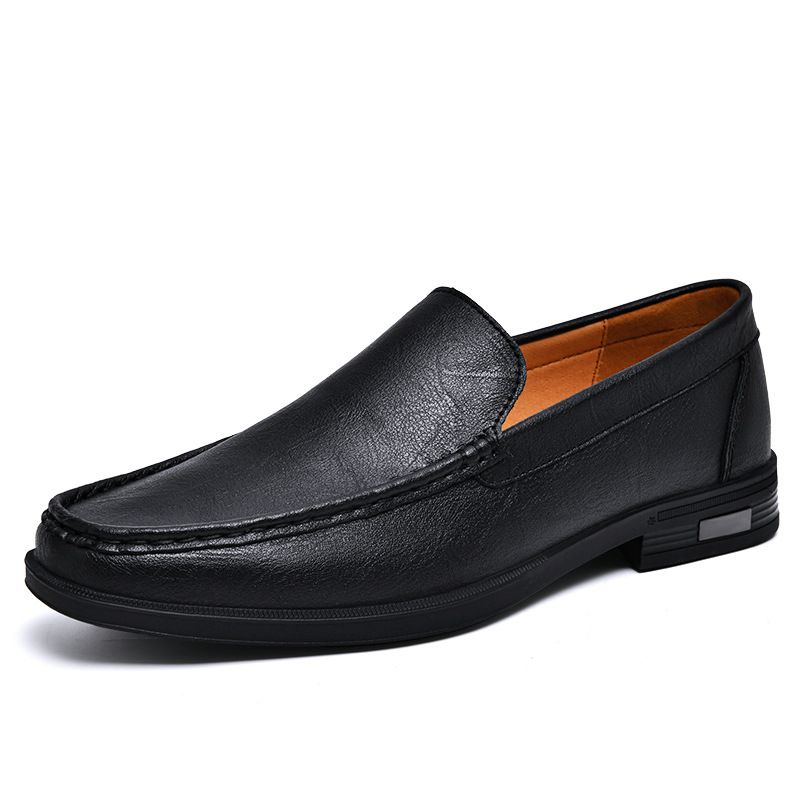 Mocassini da uomo taglia 46 grandi, scarpe casual bianche in stile britannico, scarpe da lavoro formali slip-on in pelle traspiranti_voghion.com