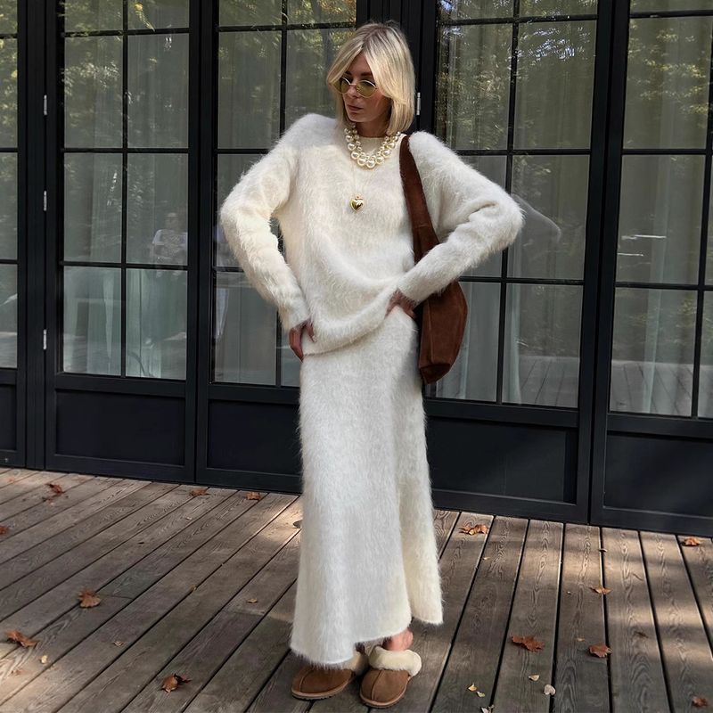Dwuczęściowy sweter z dzianiny w stylu Ins Style na jesień i zimę 2025 dla kobiet_voghion.com