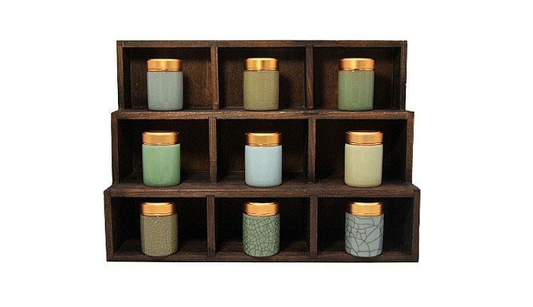 Mini Tea Tins Caddy with Airtight Lids Porcelain Can Home Kitchen Canisters for Tea Coffee Sugar Storage Loose Leaf Tea_voghion.com