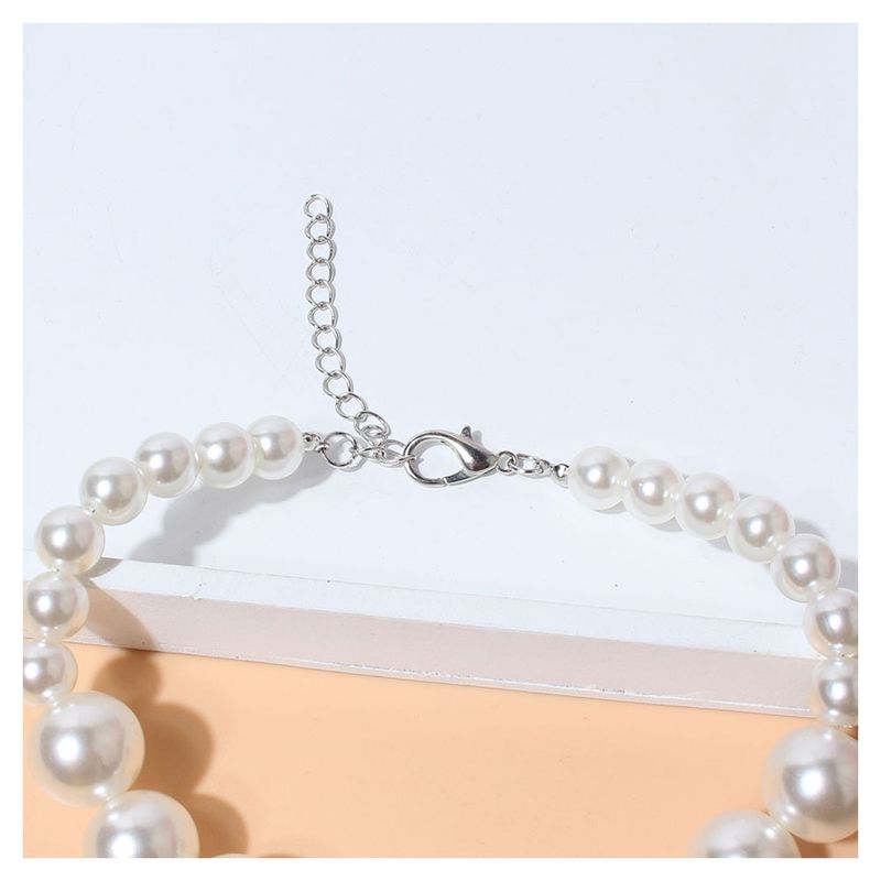 Cute Teddy Bago Fighting Pearl Chain Small Dog Collar Pet Necklace Accessories 22670_voghion.com