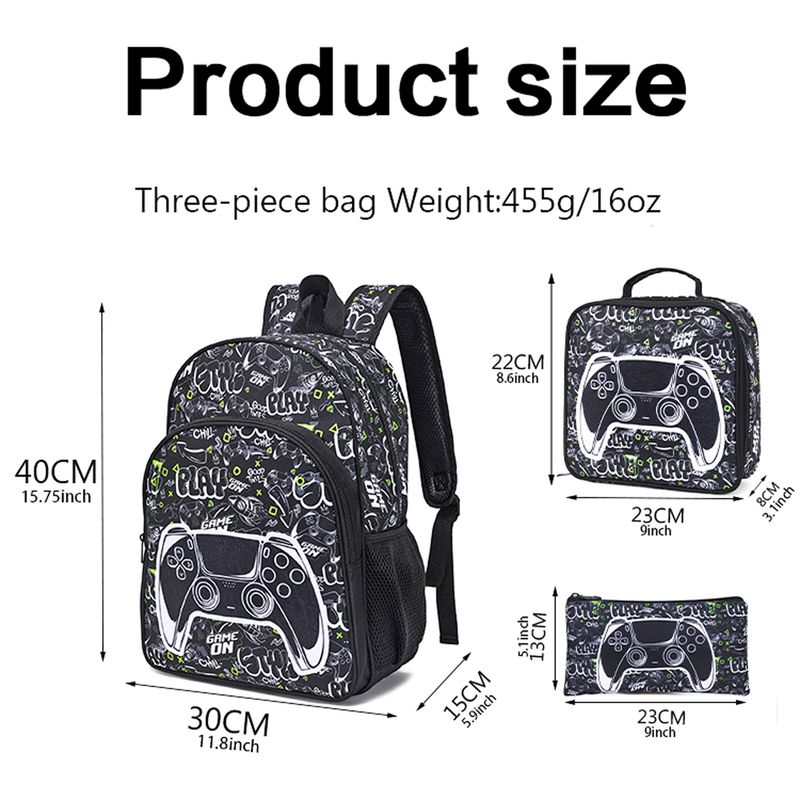 Kids Backpacks Football Three Piece Schoolbag Hot Sale Cute Elementary School Student Backpack Backpack_voghion.com