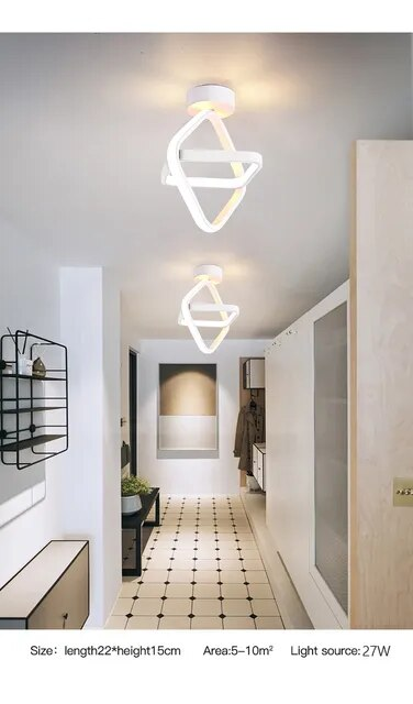 Luces LED modernas para techo de pasillo, iluminación nórdica para el hogar, montada en superficie para dormitorio, sala de estar, pasillo, luces para balcón_voghion.com