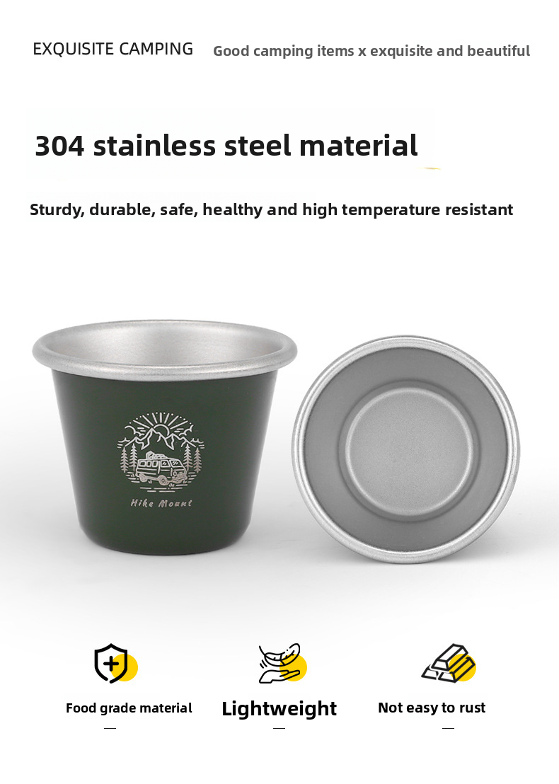 Outdoor Camping Mount Edelstahl Tragbare Bier Kaffee Trinken 350ML Wasser Tasse_voghion.com