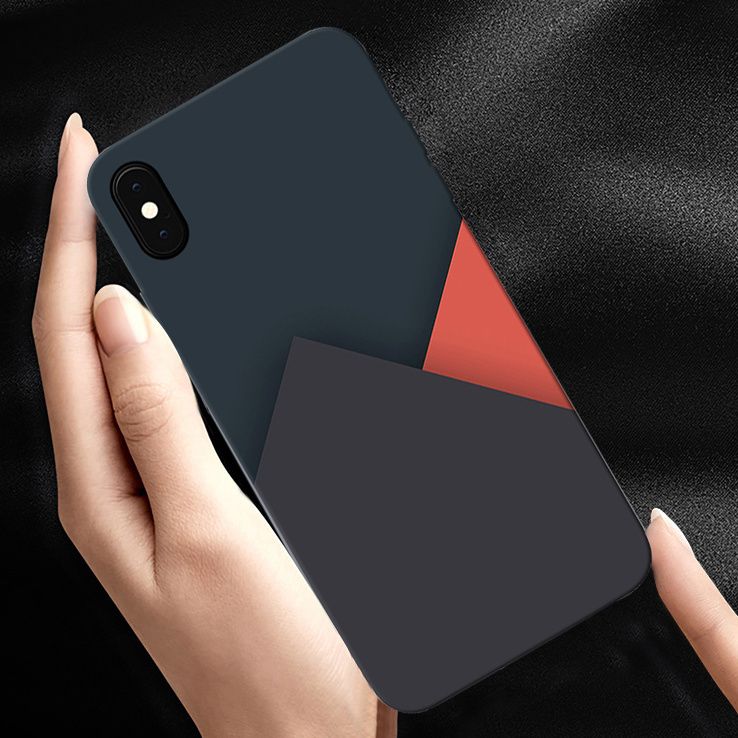 Minimalistischer Farbblock 14 Max Telefon IPhone 12 Pro Matte Soft Case X/11 Stoßfest 13_voghion.com