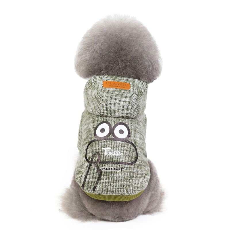 Cat Teddy Dog Höst- och vinterkläder för husdjur, fyrbenskläder, nya 19 Frog bomullskläder_voghion.com