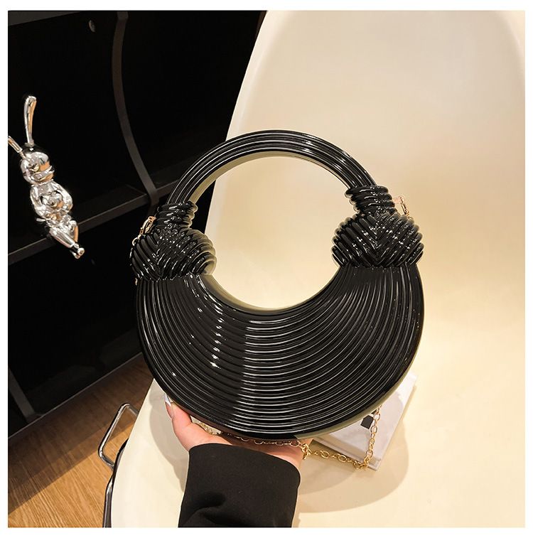 Borsa a tracolla da sera con design unico e personalizzato, pochette da festa con nodo creativo, stile estivo 2025_voghion.com