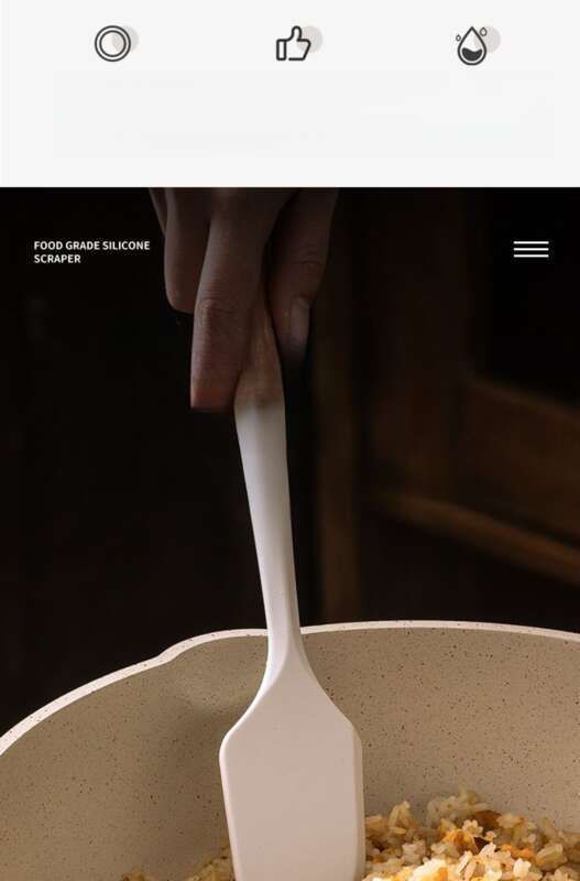 Espátula de silicone para bolo, espátula doméstica resistente a altas temperaturas, ferramenta de mistura para assar, creme de grau alimentício_voghion.com