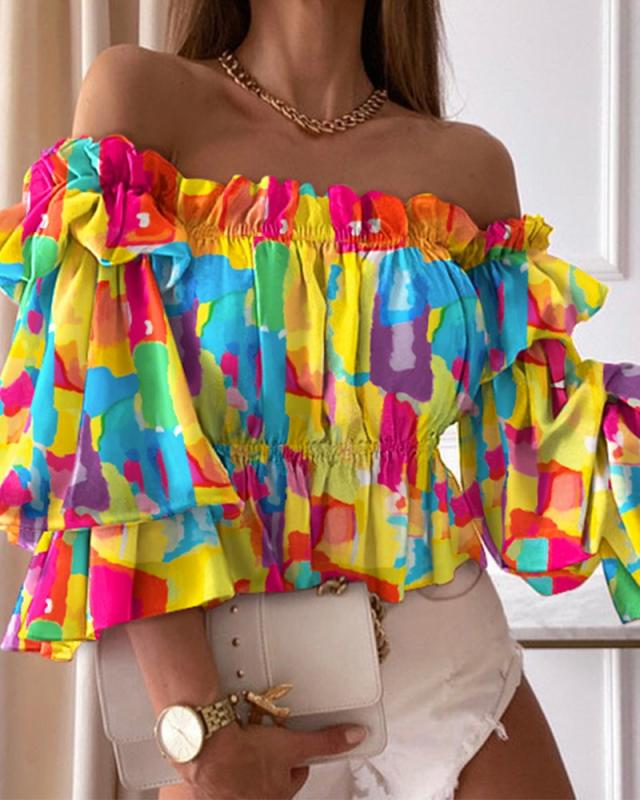 Frauen Heißer Verkauf Sexy Mode Langarm Taille Bluse_voghion.com