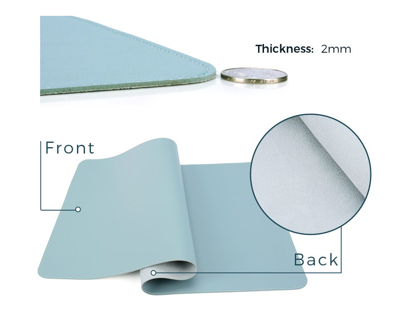 Double-side Portable Large Mouse Pad Gamer Waterproof PU Leather Suede Desk Mat Computer Mousepad Keyboard Table Cover_voghion.com