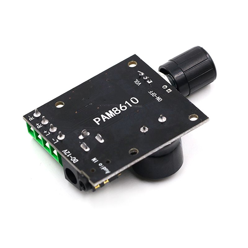Super Slim 2 x 15W PAM8610 Class D Digital Dual Power Audio Amplifier Board 12V black_voghion.com