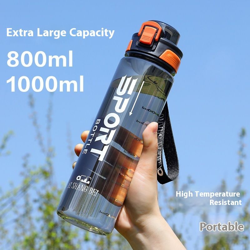 Wasserflasche für Männer mit großem Fassungsvermögen, tragbarer Plastikbecher für Jungen, für die Schule, Sommersportflasche für Studentinnen_voghion.com