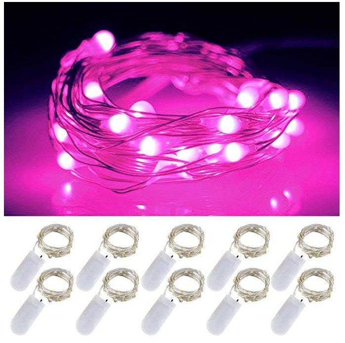 LED Cake Bouquet Box Decoration Light Strip Small Colorful Button Copper Wire String Lights Gift_voghion.com