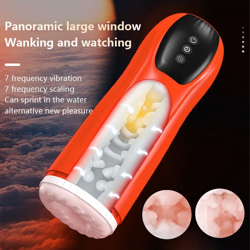 Masturbatore telescopico vibrante Blazing Telescopic Aircraft Cup completamente automatico e impermeabile, strumento per esercizi, giocattoli sessuali per adulti_voghion.com