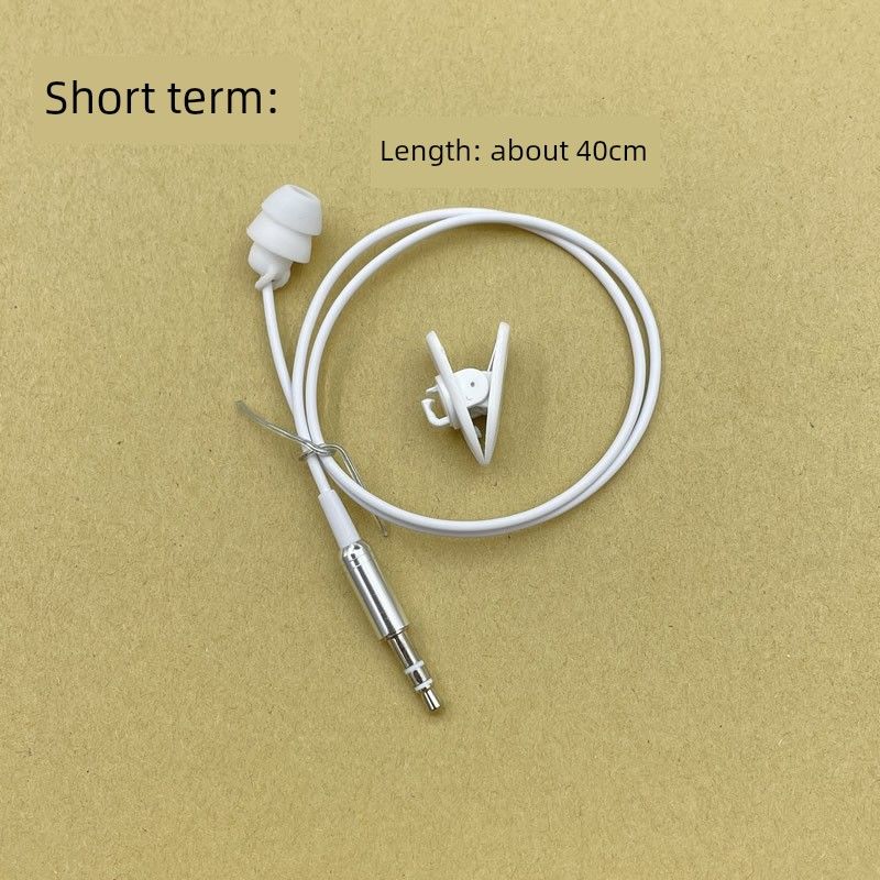 Unilateral Bluetooth Receiver Headset Without Lighing Short Cable Wired Single Earpiece HiFi Subwoofer High Sound_voghion.com