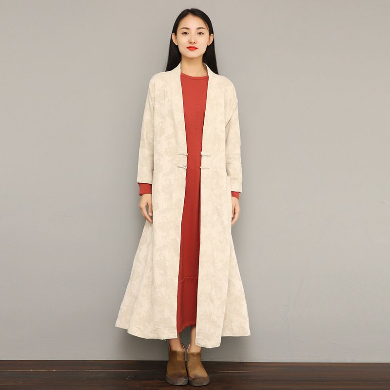 Vêtements pour femmes Vêtements pour femmes Vêtements pour femmes Vêtements pour femmes Automne 2024 Style Hanfu en coton et lin jacquard_voghion.com