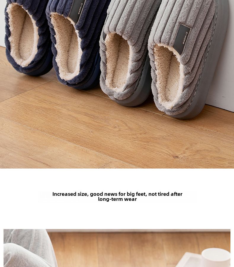 Plus con sensazione di merda da uomo fondo spesso casa antiscivolo autunno e inverno taglie forti extra large termico peluche_voghion.com