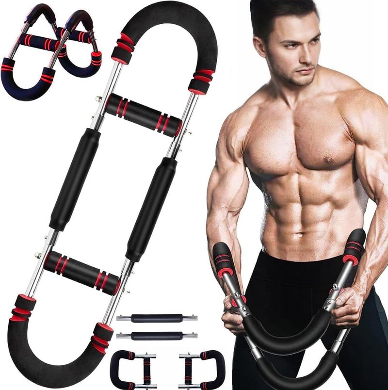 U-vormig voor verstelbare training, uitbreiding, trekken, gripstang, fitnessapparatuur, borstspierversnellingsarm_voghion.com