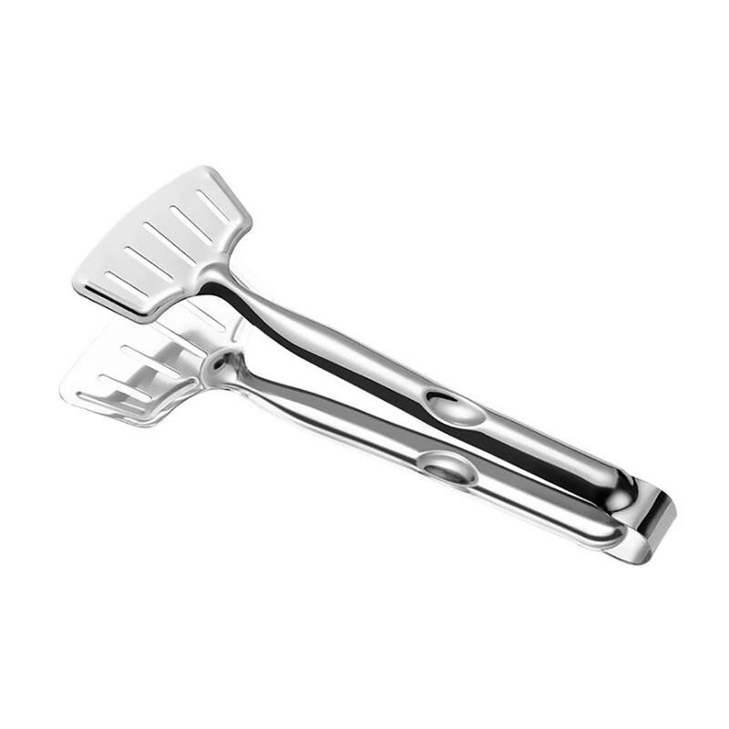 Pinza per spatola resistente, in acciaio inox, multifunzionale, per il calore, colino, pinze per pane, pinze per buffet, pinze per hamburger, cibo_voghion.com